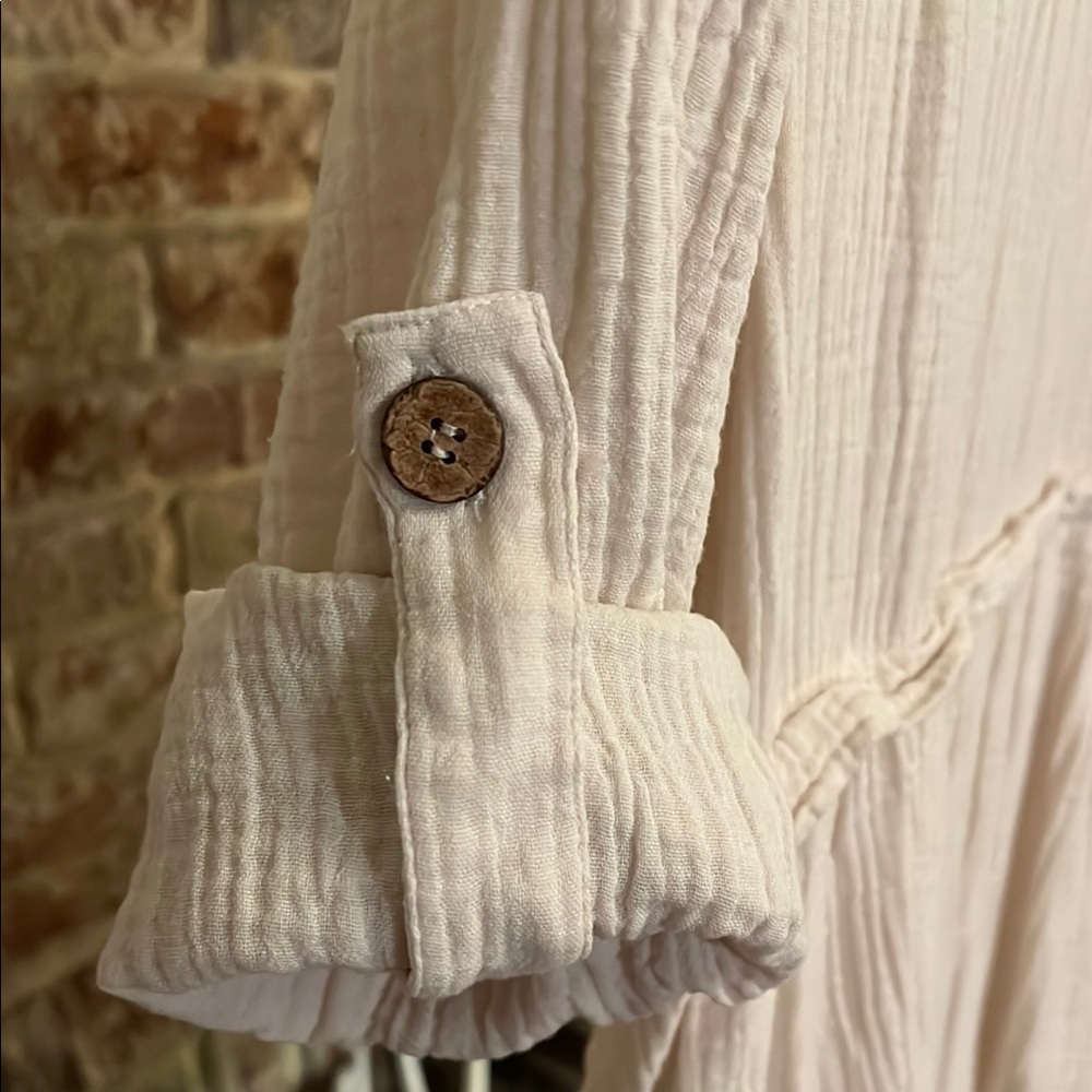 Cream Button-Down Tunic - Picture 5 of 5